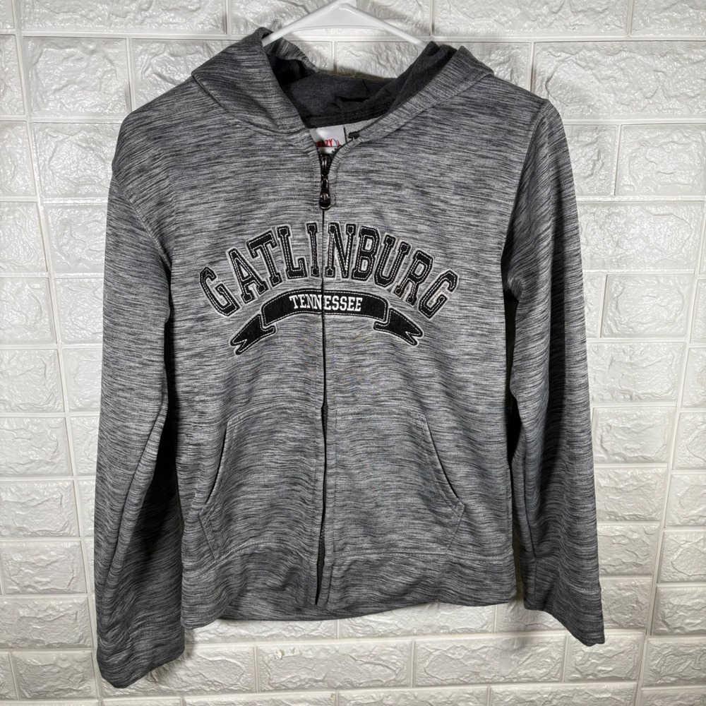Gatlinburg Tennessee Hoodie‎ Zip Up Sweatshirt Kids XL Travel Souvenir